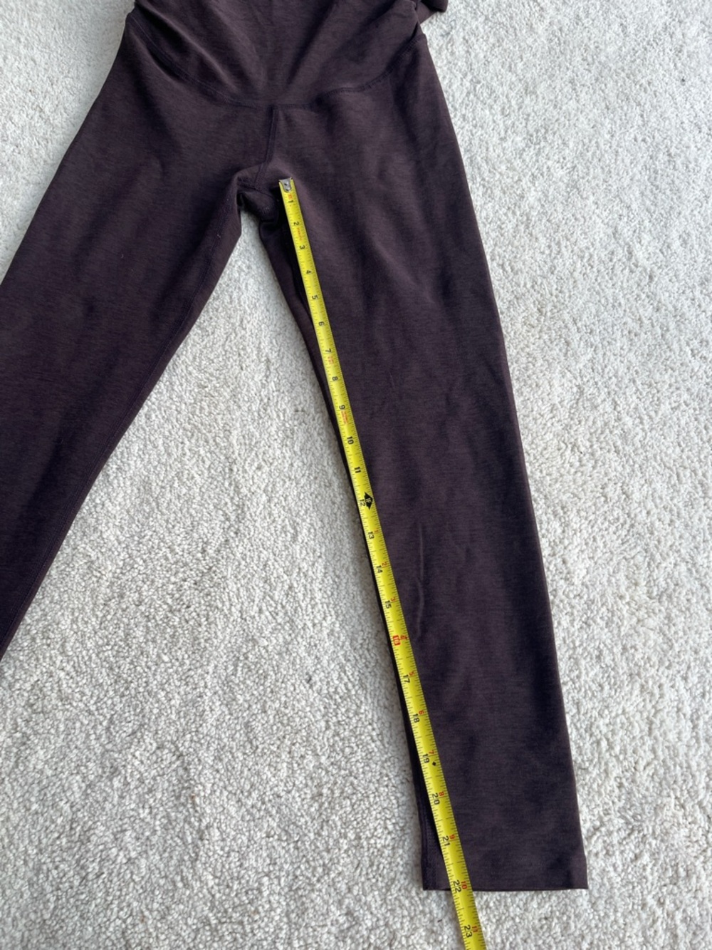 Beyond Yoga Spacedye Up Level Maternity Jumpsuit in Dark Chocolate Heather - Picture 9 of 11